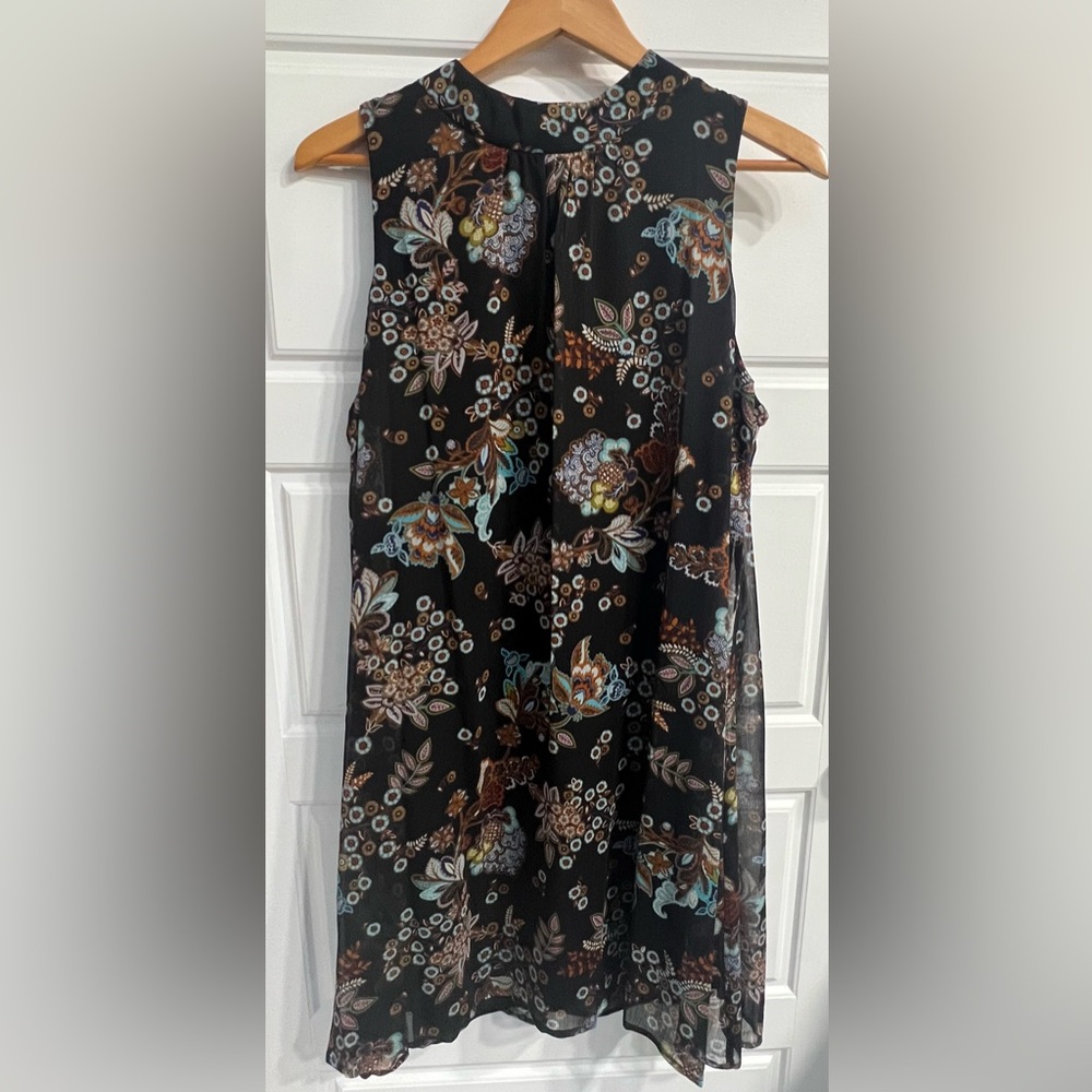 Tommy Hilfiger Black and Blue Floral Dress